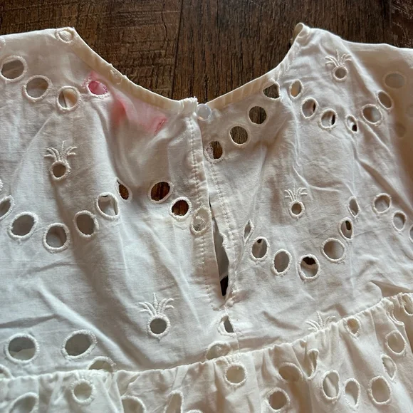 Women's Simply Southern Blouse XXL White Eyelet Long Sleeve - Picture 11 of 11